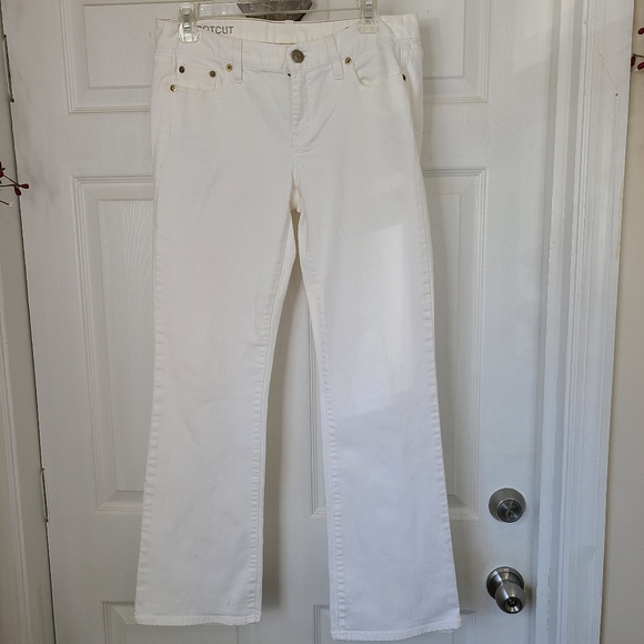 J. CREW Woman's Bootcut Jean's, Size: 29S Color: White - Picture 1 of 16